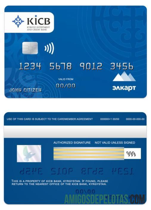 Kyrgyzstan KICB Bank Elcard Card download for verification